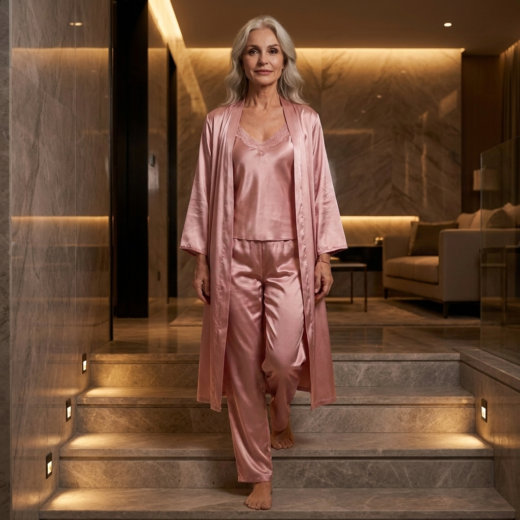 Isabella | 3-Piece Satin Robe Nightwear Set