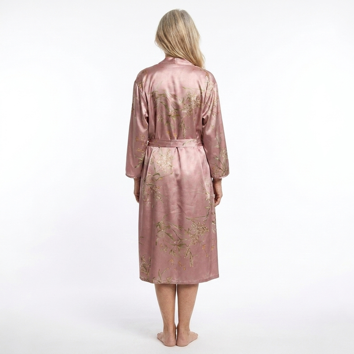 Rosalynn | 2-Piece Floral Satin Camisole & Robe Set