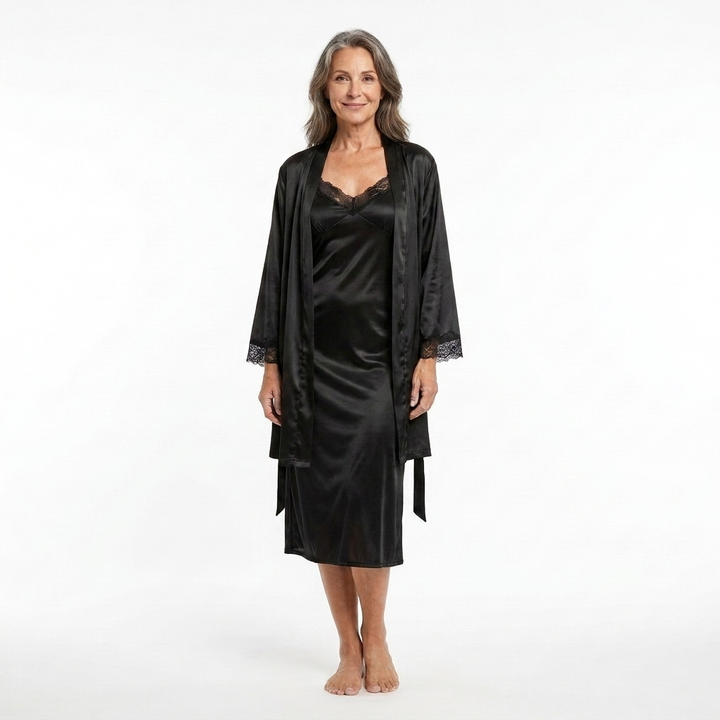Grace | Elegant Lace Robe Set