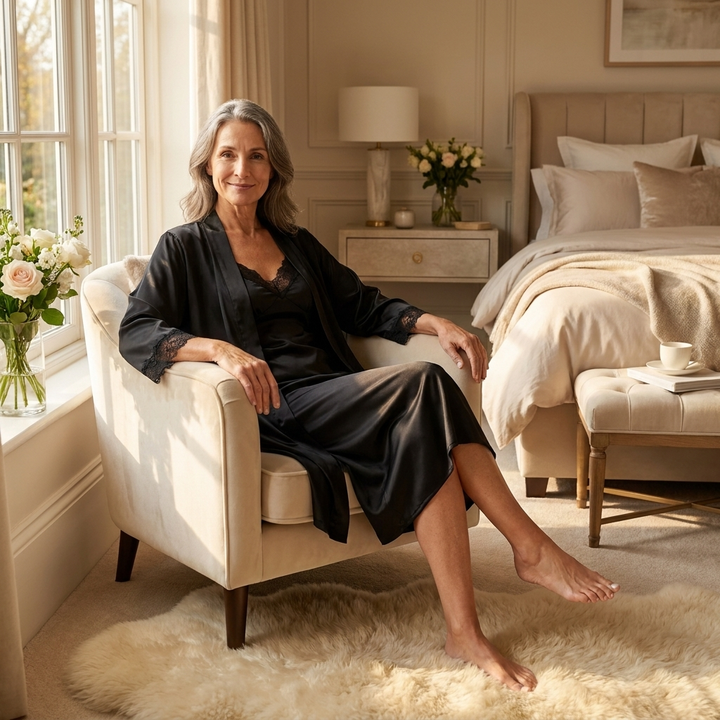 Grace | Elegant Lace Robe Set