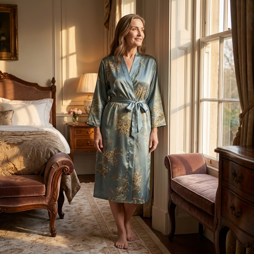 Marigold | 1-Piece V-Neck Floral Print Robe