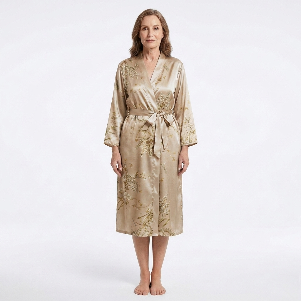 Marigold | 1-Piece V-Neck Floral Print Robe
