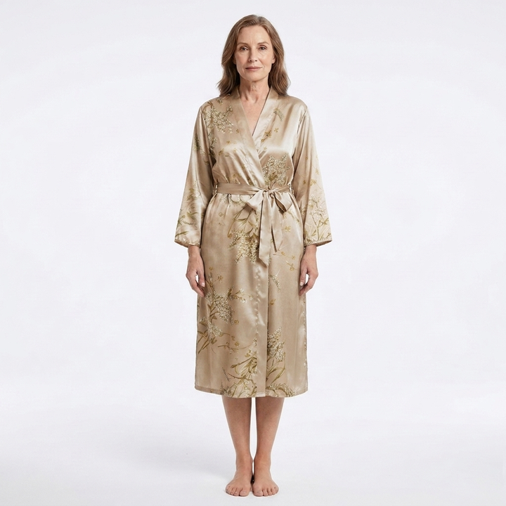 Marigold | 1-Piece V-Neck Floral Print Robe