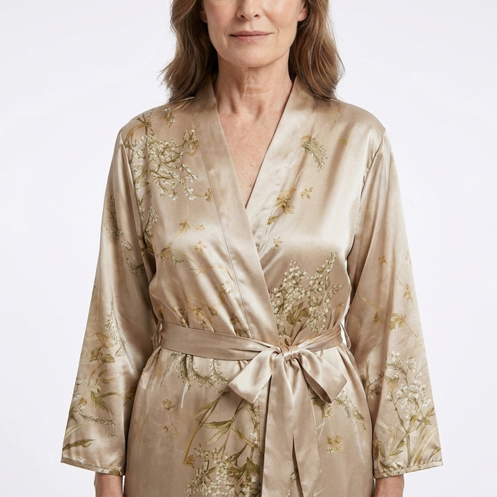 Marigold | 1-Piece V-Neck Floral Print Robe