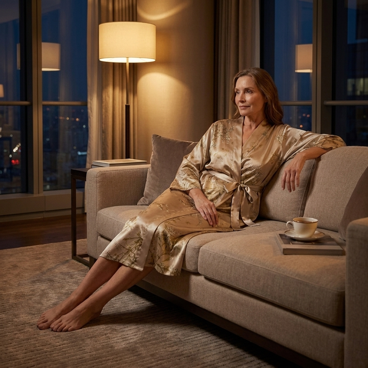 Marigold | 1-Piece V-Neck Floral Print Robe