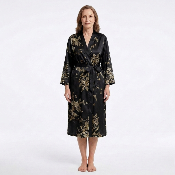 Marigold | 1-Piece V-Neck Floral Print Robe